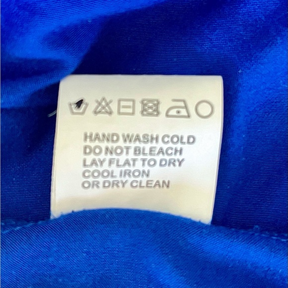 Apres Ramy Brook Women's Cobalt Blue/Black Trim Halter Top.  One size fits all. - Picture 6 of 6